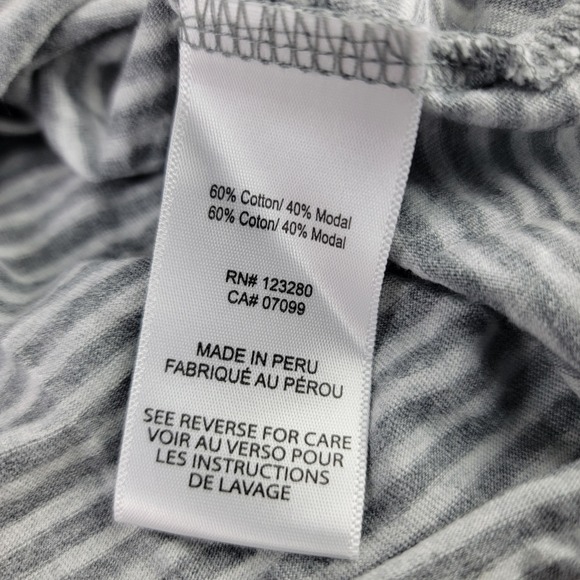 Travis Mathew Polo Shirt Mens XL Golf Gray Stripe Cotton Modal Blend CH Logo - Picture 7 of 8